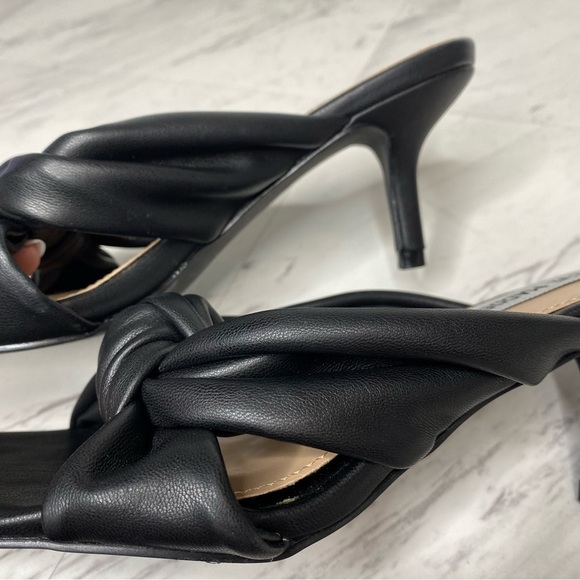 Steve Madden Athena Black Faux Leather Heeled Sandal 7M - Picture 9 of 14